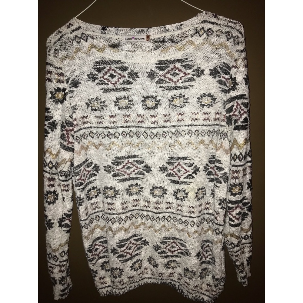 Aztec Patterned Holiday Sweater